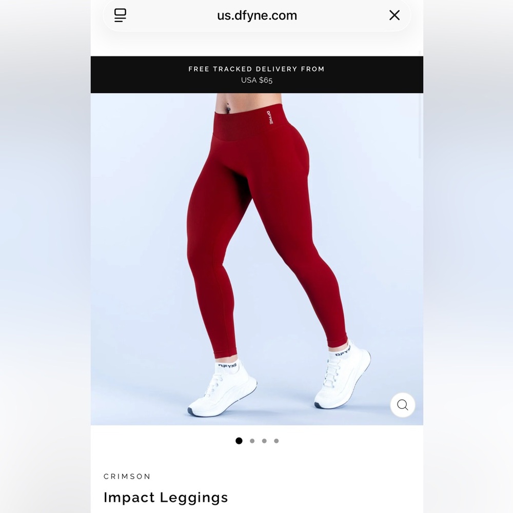 Dfyne Women's Crimson Impact Leggings